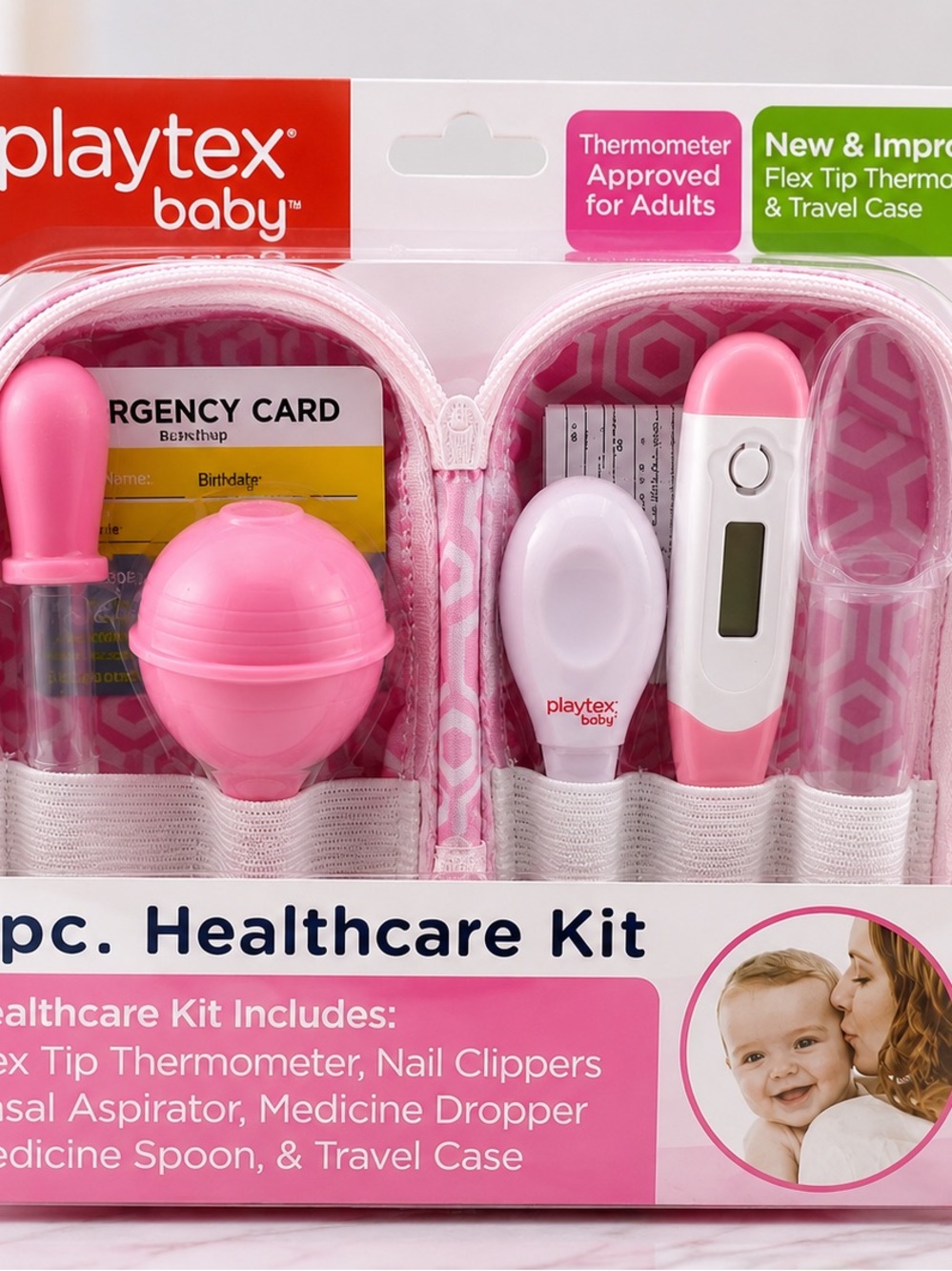 Playtex Baby 5-Piece Healthcare Kit Pink with Travel Case